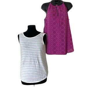 Loft  lot of two  women cotton blouses size S